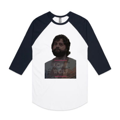 Alan (Zach G) Lone Wolf - POP Colour - Raglan Tee Thumbnail