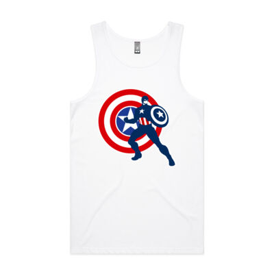 Captain America with Symbol - Men's Singlet Thumbnail