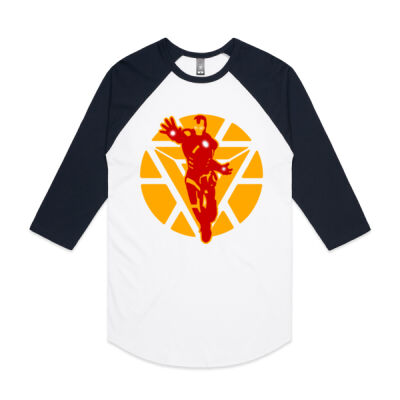 Iron-Man with Symbol - Raglen 3/4 Tee Thumbnail