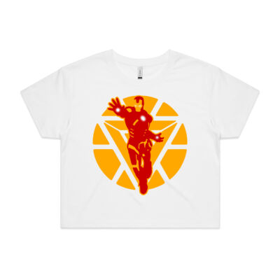 Iron-Man with Symbol - Crop Top Tee Thumbnail