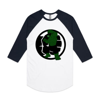 Hulk with Symbol - Raglan 3/4 Tee Thumbnail