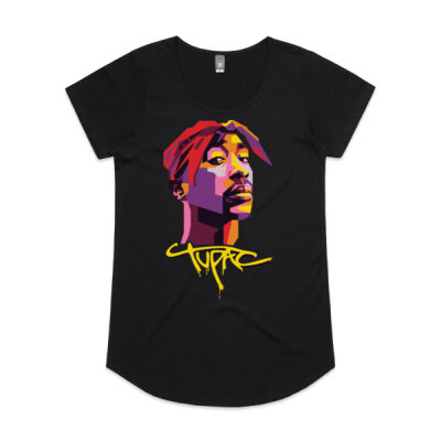 Tupac - WPAP POP ART - Women's Scoop Tee Thumbnail