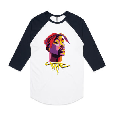 Tupac - WPAP POP ART - Raglan Tee Thumbnail