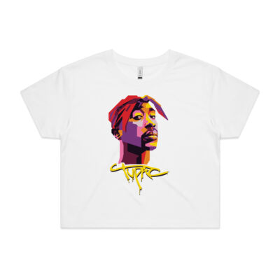 Tupac - WPAP POP ART - Crop Top Tee Thumbnail