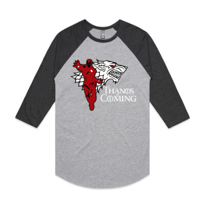 Thanos is Coming - 3/4 Raglan 3/4 Sleeve Tee Thumbnail