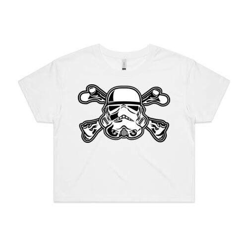 Stormtrooper Cross Bones - Women's Crop Top Thumbnail